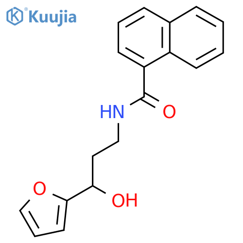 N-3-(furan-2-yl)-3-hydroxypropylnaphthalene-1-carboxamide structure