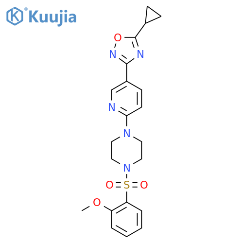 1-5-(5-cyclopropyl-1,2,4-oxadiazol-3-yl)pyridin-2-yl-4-(2-methoxybenzenesulfonyl)piperazine structure