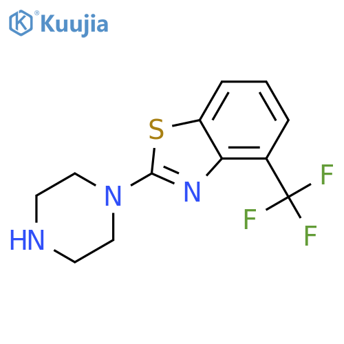 2-(piperazin-1-yl)-4-(trifluoromethyl)-1,3-benzothiazole structure
