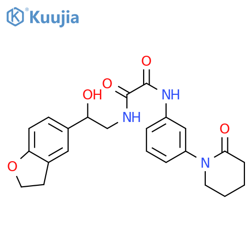 N-2-(2,3-dihydro-1-benzofuran-5-yl)-2-hydroxyethyl-N'-3-(2-oxopiperidin-1-yl)phenylethanediamide structure