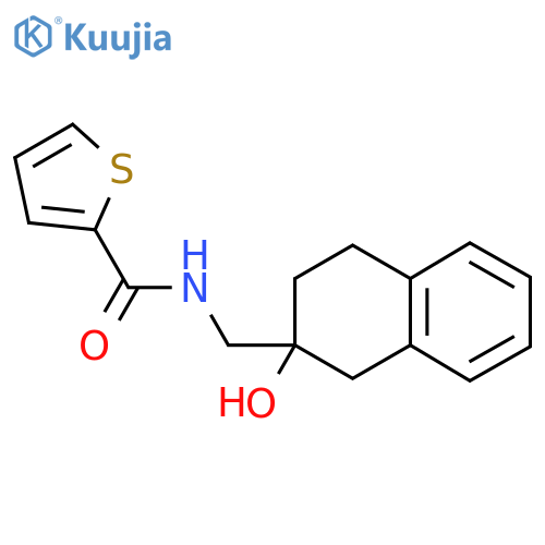 N-(2-hydroxy-1,2,3,4-tetrahydronaphthalen-2-yl)methylthiophene-2-carboxamide structure