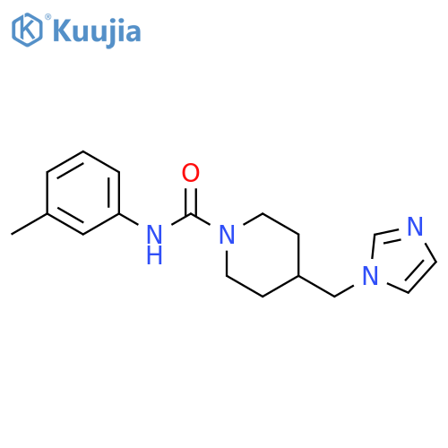 4-(1H-imidazol-1-yl)methyl-N-(3-methylphenyl)piperidine-1-carboxamide structure