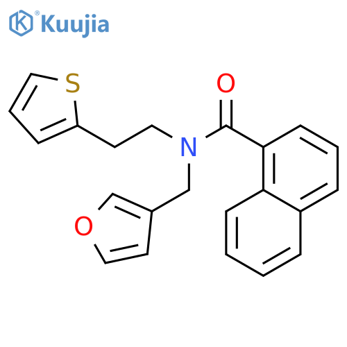 N-(furan-3-yl)methyl-N-2-(thiophen-2-yl)ethylnaphthalene-1-carboxamide structure