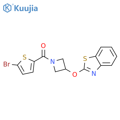 2-{[1-(5-bromothiophene-2-carbonyl)azetidin-3-yl]oxy}-1,3-benzothiazole structure