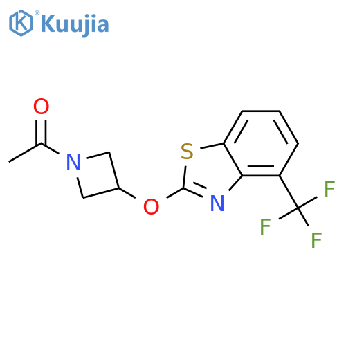 1-(3-{[4-(trifluoromethyl)-1,3-benzothiazol-2-yl]oxy}azetidin-1-yl)ethan-1-one structure