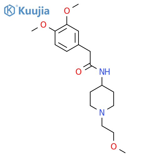 2-(3,4-dimethoxyphenyl)-N-1-(2-methoxyethyl)piperidin-4-ylacetamide structure