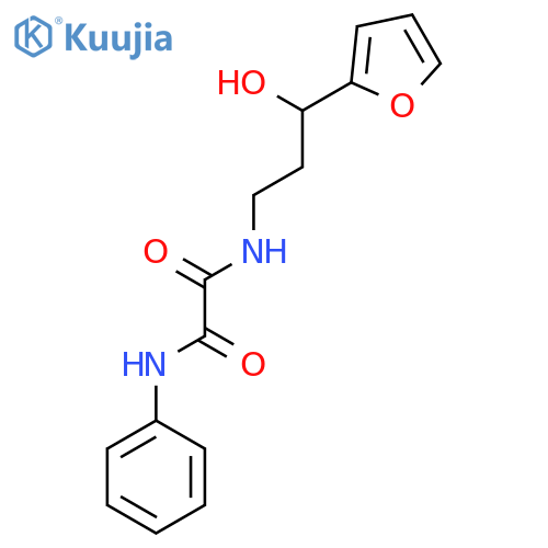 N-3-(furan-2-yl)-3-hydroxypropyl-N'-phenylethanediamide structure