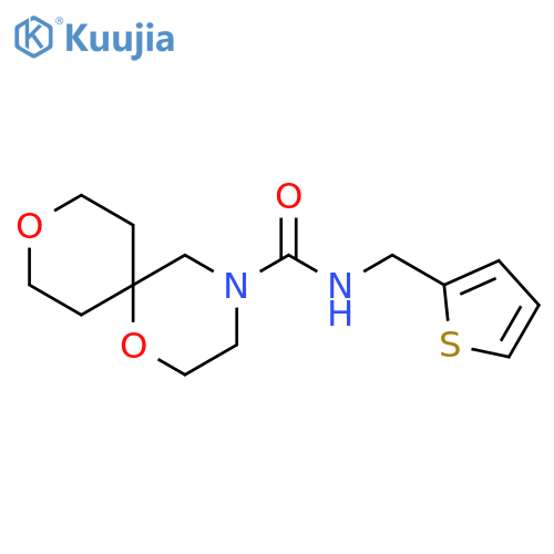 N-[(thiophen-2-yl)methyl]-1,9-dioxa-4-azaspiro[5.5]undecane-4-carboxamide structure