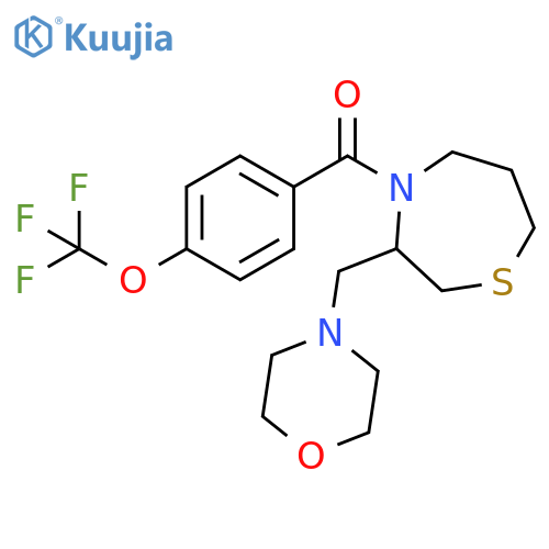 3-[(morpholin-4-yl)methyl]-4-[4-(trifluoromethoxy)benzoyl]-1,4-thiazepane structure
