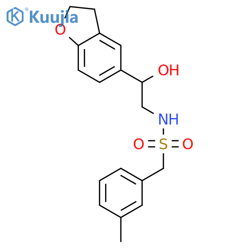 N-[2-(2,3-dihydro-1-benzofuran-5-yl)-2-hydroxyethyl]-1-(3-methylphenyl)methanesulfonamide structure