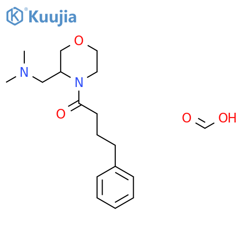 1-{3-(dimethylamino)methylmorpholin-4-yl}-4-phenylbutan-1-one; formic acid structure