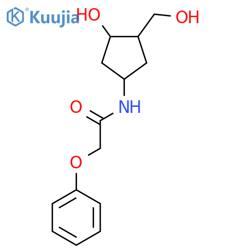 N-3-hydroxy-4-(hydroxymethyl)cyclopentyl-2-phenoxyacetamide structure
