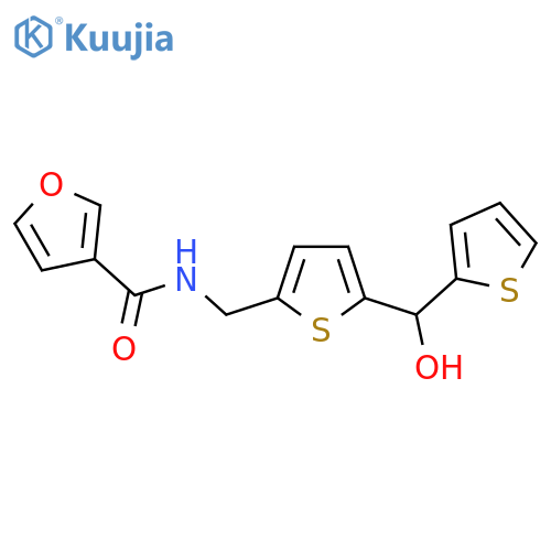N-({5-hydroxy(thiophen-2-yl)methylthiophen-2-yl}methyl)furan-3-carboxamide structure