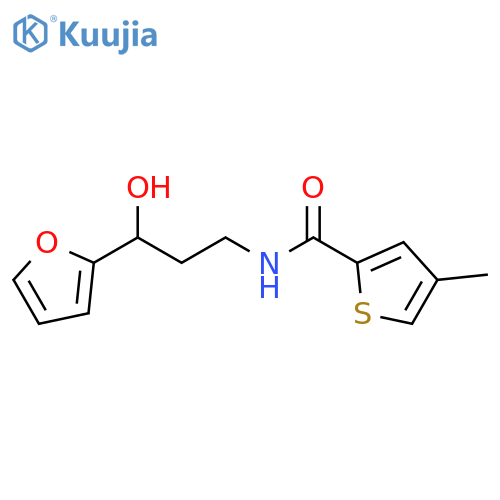 N-3-(furan-2-yl)-3-hydroxypropyl-4-methylthiophene-2-carboxamide structure