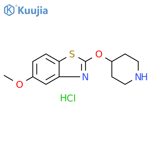 5-methoxy-2-(piperidin-4-yloxy)-1,3-benzothiazole hydrochloride structure