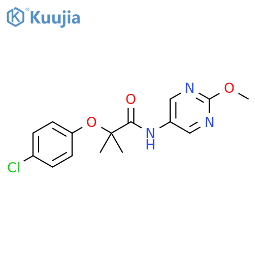 2-(4-chlorophenoxy)-N-(2-methoxypyrimidin-5-yl)-2-methylpropanamide structure