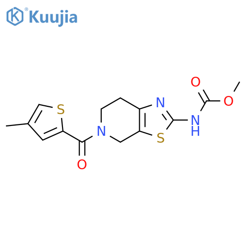 methyl N-5-(4-methylthiophene-2-carbonyl)-4H,5H,6H,7H-1,3thiazolo5,4-cpyridin-2-ylcarbamate structure