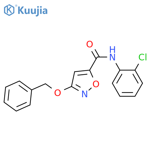 3-(benzyloxy)-N-(2-chlorophenyl)-1,2-oxazole-5-carboxamide structure