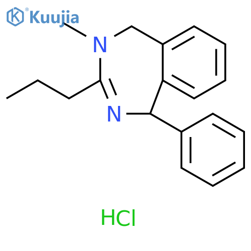 1H-2,4-Benzodiazepine, 4,5-dihydro-4-methyl-1-phenyl-3-propyl-, hydrochloride (1:1) structure