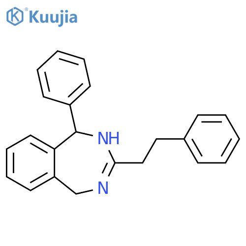 1H-2,4-Benzodiazepine, 2,5-dihydro-1-phenyl-3-(2-phenylethyl)- structure