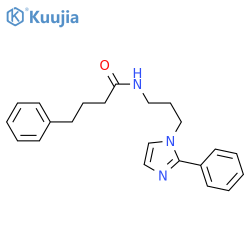 4-phenyl-N-3-(2-phenyl-1H-imidazol-1-yl)propylbutanamide structure