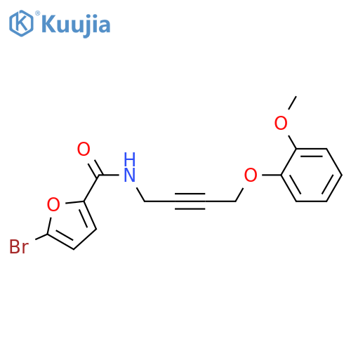 5-bromo-N-4-(2-methoxyphenoxy)but-2-yn-1-ylfuran-2-carboxamide structure
