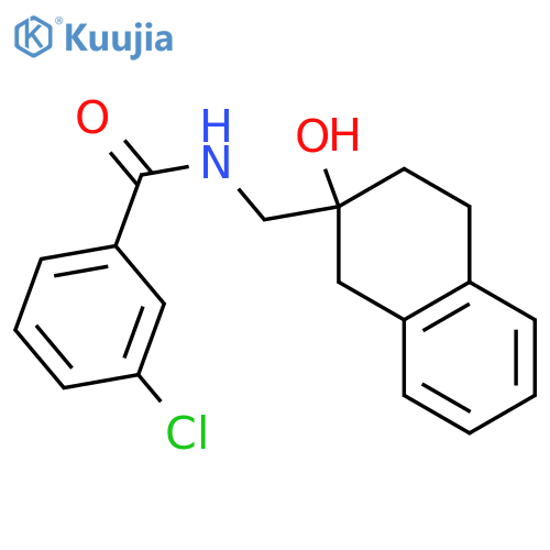 3-chloro-N-(2-hydroxy-1,2,3,4-tetrahydronaphthalen-2-yl)methylbenzamide structure