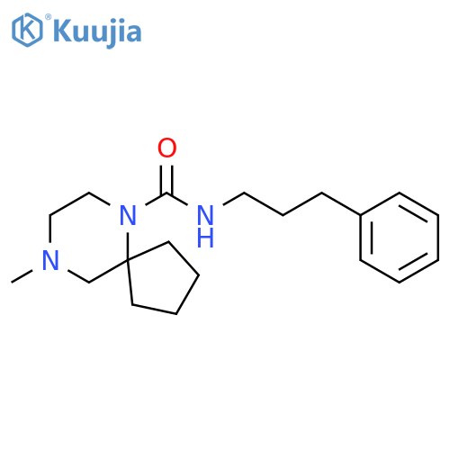 9-methyl-N-(3-phenylpropyl)-6,9-diazaspiro[4.5]decane-6-carboxamide structure