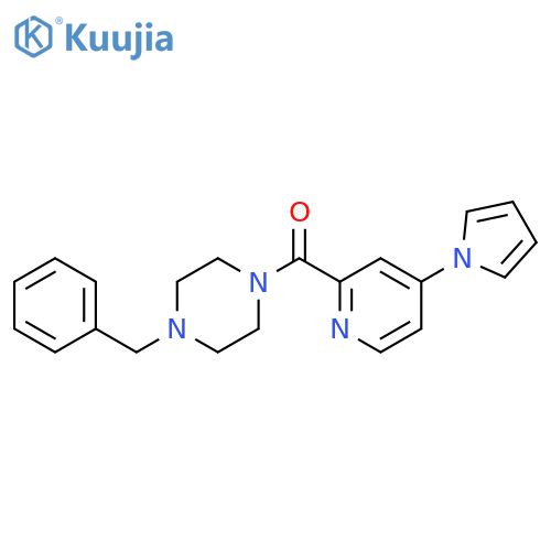 1-benzyl-4-[4-(1H-pyrrol-1-yl)pyridine-2-carbonyl]piperazine structure