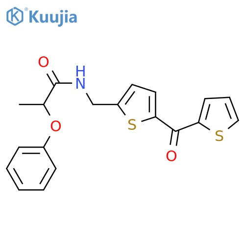 2-phenoxy-N-{5-(thiophene-2-carbonyl)thiophen-2-ylmethyl}propanamide structure