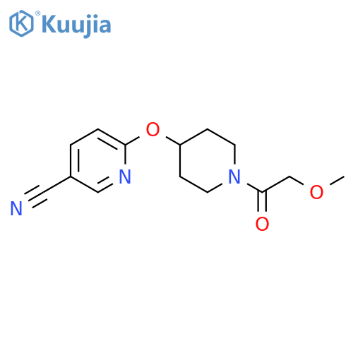 6-[1-(2-methoxyacetyl)piperidin-4-yl]oxypyridine-3-carbonitrile structure