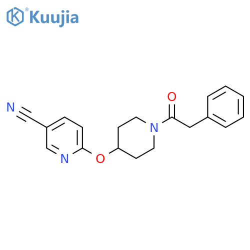 6-{[1-(2-phenylacetyl)piperidin-4-yl]oxy}pyridine-3-carbonitrile structure