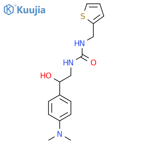 1-{2-4-(dimethylamino)phenyl-2-hydroxyethyl}-3-(thiophen-2-yl)methylurea structure