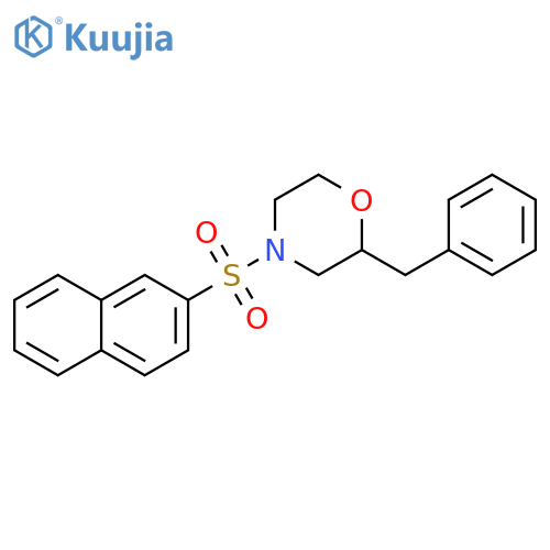 2-benzyl-4-(naphthalene-2-sulfonyl)morpholine structure