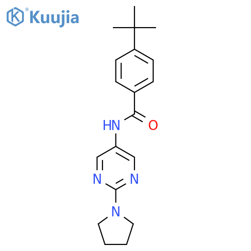 4-Tert-butyl-N-[2-(pyrrolidin-1-YL)pyrimidin-5-YL]benzamide structure