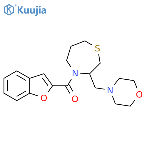 4-(1-benzofuran-2-carbonyl)-3-[(morpholin-4-yl)methyl]-1,4-thiazepane structure