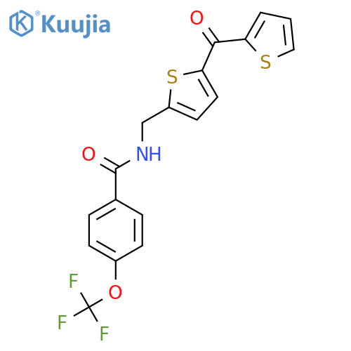 N-{5-(thiophene-2-carbonyl)thiophen-2-ylmethyl}-4-(trifluoromethoxy)benzamide structure