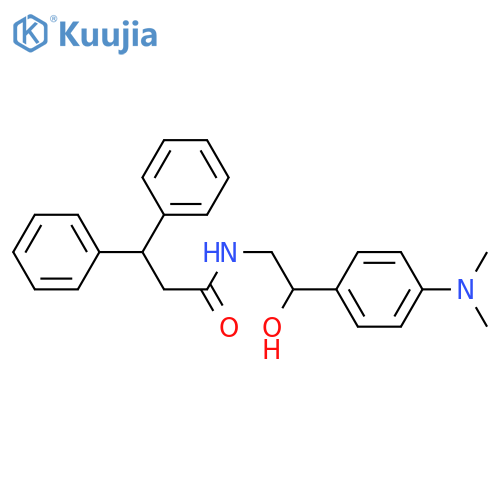 N-{2-4-(dimethylamino)phenyl-2-hydroxyethyl}-3,3-diphenylpropanamide structure