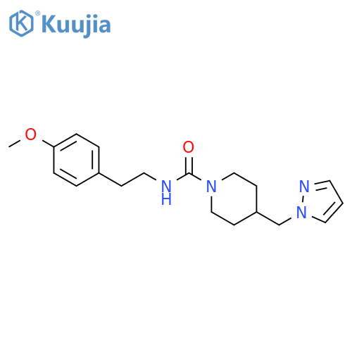 N-2-(4-methoxyphenyl)ethyl-4-(1H-pyrazol-1-yl)methylpiperidine-1-carboxamide structure