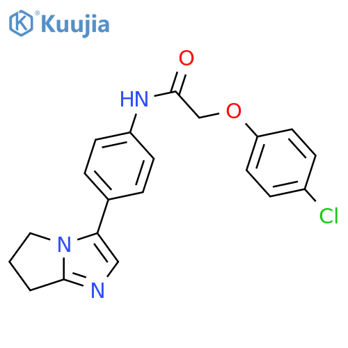 2-(4-chlorophenoxy)-N-(4-{5H,6H,7H-pyrrolo[1,2-a]imidazol-3-yl}phenyl)acetamide structure