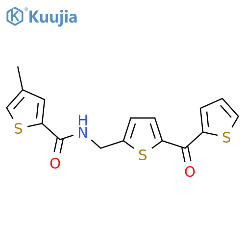 4-methyl-N-{5-(thiophene-2-carbonyl)thiophen-2-ylmethyl}thiophene-2-carboxamide structure