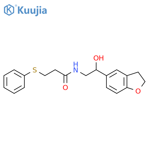 N-2-(2,3-dihydro-1-benzofuran-5-yl)-2-hydroxyethyl-3-(phenylsulfanyl)propanamide structure