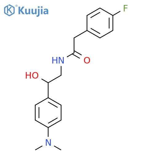 N-{2-4-(dimethylamino)phenyl-2-hydroxyethyl}-2-(4-fluorophenyl)acetamide structure