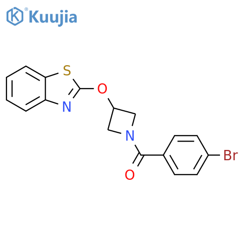 2-{[1-(4-bromobenzoyl)azetidin-3-yl]oxy}-1,3-benzothiazole structure