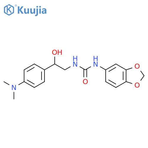 3-(2H-1,3-benzodioxol-5-yl)-1-{2-4-(dimethylamino)phenyl-2-hydroxyethyl}urea structure