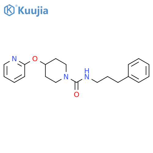 N-(3-phenylpropyl)-4-(pyridin-2-yloxy)piperidine-1-carboxamide structure