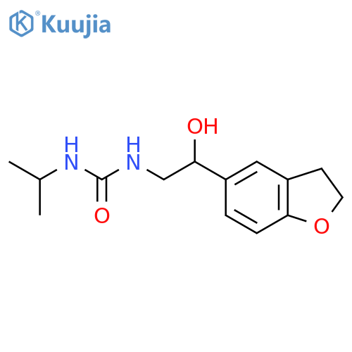 1-2-(2,3-dihydro-1-benzofuran-5-yl)-2-hydroxyethyl-3-(propan-2-yl)urea structure