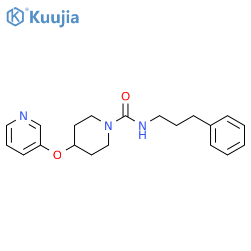N-(3-phenylpropyl)-4-(pyridin-3-yloxy)piperidine-1-carboxamide structure
