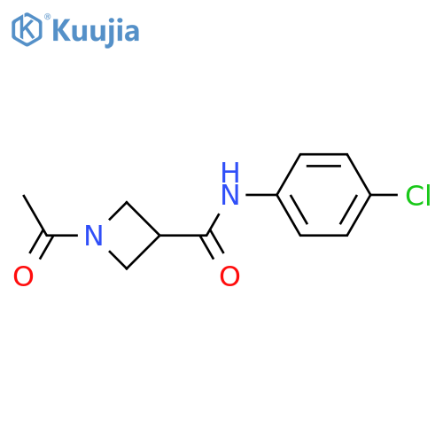 1-acetyl-N-(4-chlorophenyl)azetidine-3-carboxamide structure