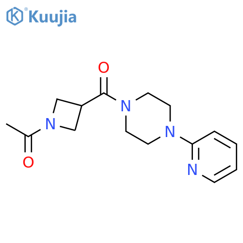 1-{3-4-(pyridin-2-yl)piperazine-1-carbonylazetidin-1-yl}ethan-1-one structure